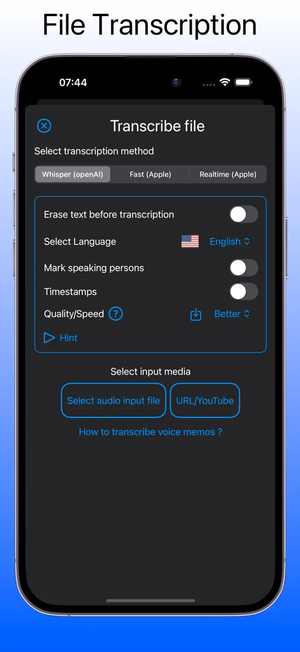 Voice Memo Dictation to Text screenshot 2