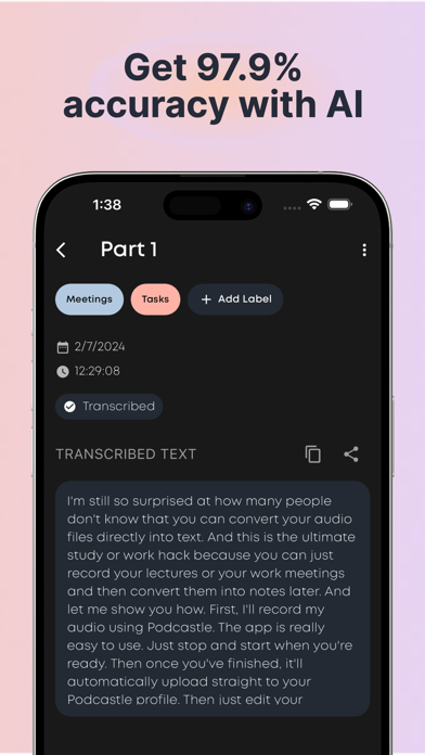 Voice Memos Speechify screenshot 4