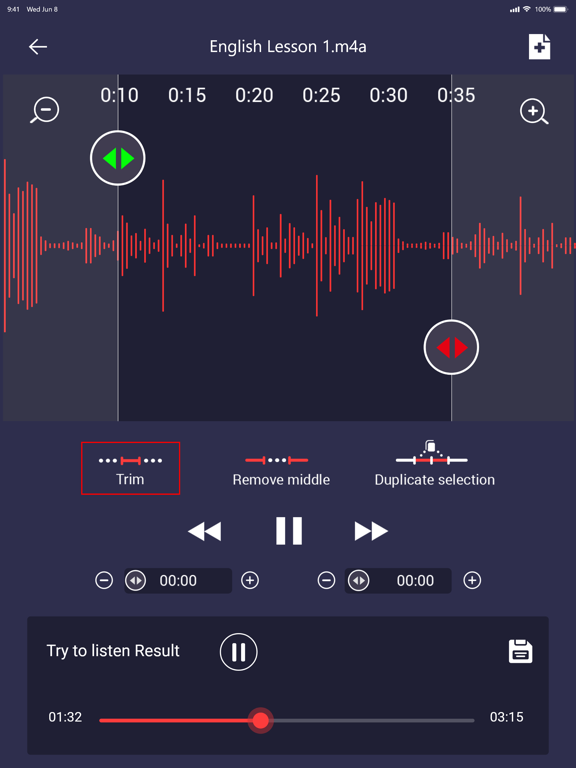 Voice recorder: Audio editor screenshot 9