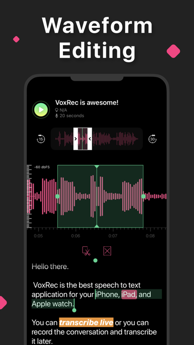 Voice to Text Dictation VoxRec screenshot 1