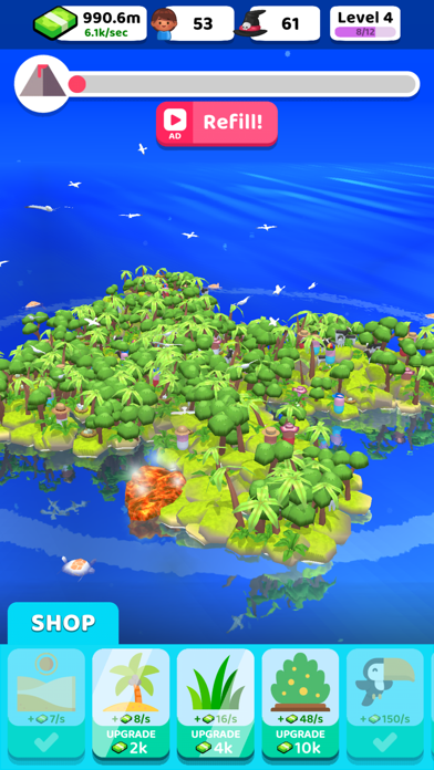 Volcano Island - Idle Sim screenshot 2