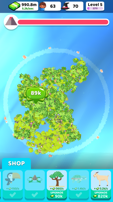 Volcano Island - Idle Sim screenshot 1