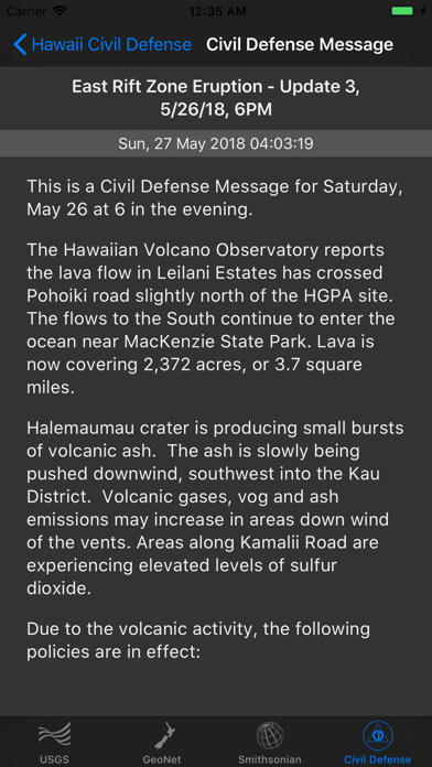Volcano Updates screenshot 1