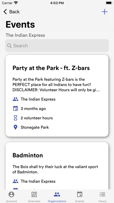 Voluntime - Hour Logs screenshot 1