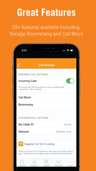 Vonage Home Extensions screenshot 3