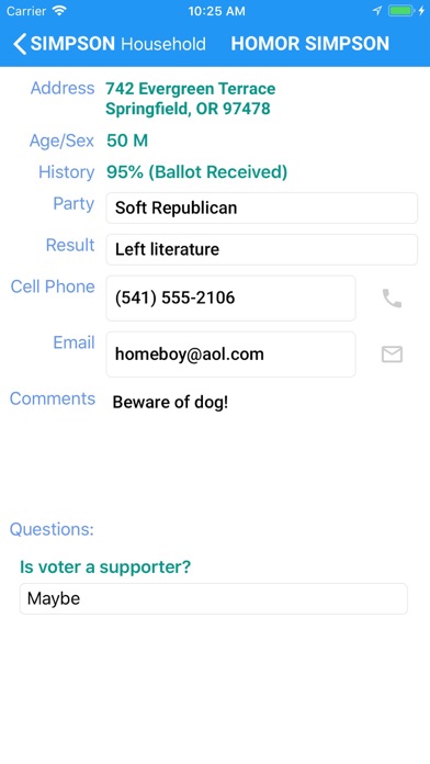 Voter Science Canvasser screenshot 2