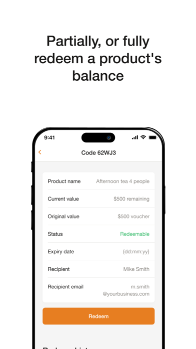 VoucherCart Redeem App. screenshot 1