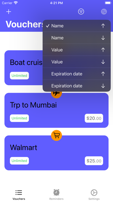 VoucherList screenshot 1