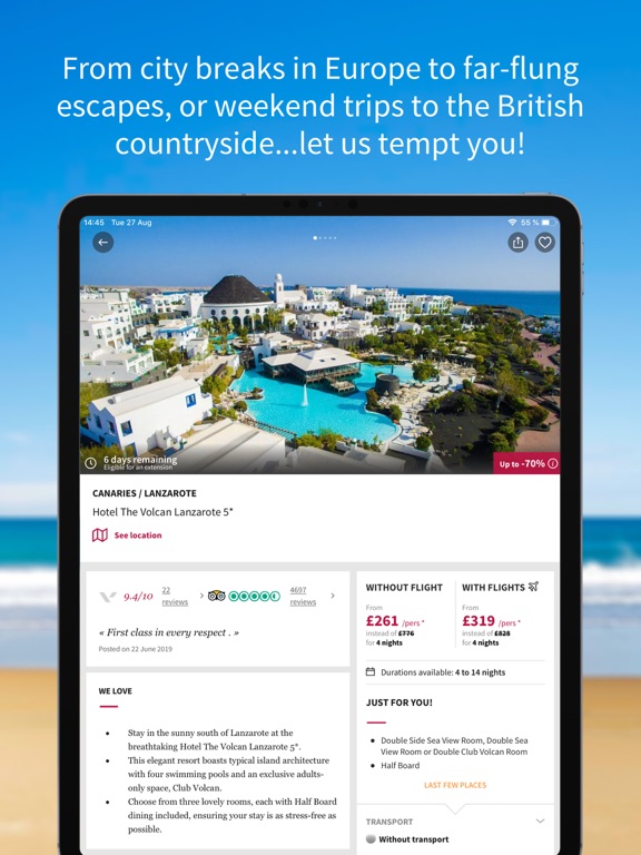 Voyage Prive: Holidays/Hotels screenshot 2