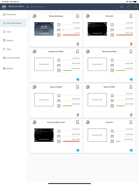 vSphere Mobile Client screenshot 8