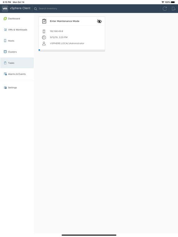 vSphere Mobile Client screenshot 2