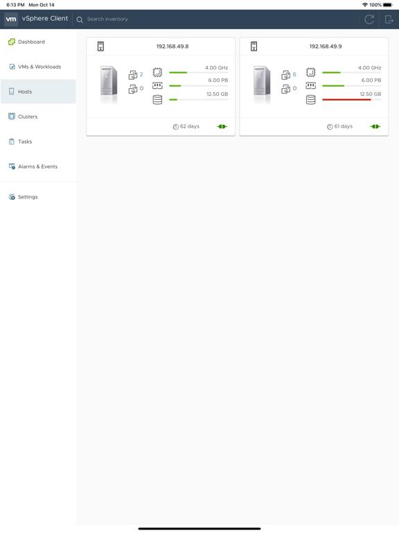 vSphere Mobile Client screenshot 7