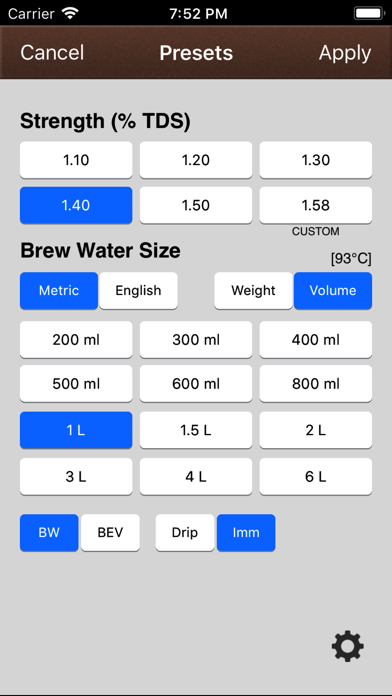 VST CoffeeTools for iPhone screenshot 3
