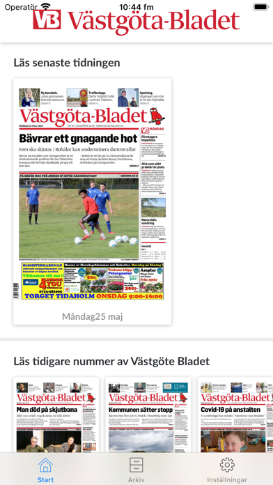 Västgöta-Bladet e-tidning screenshot 2