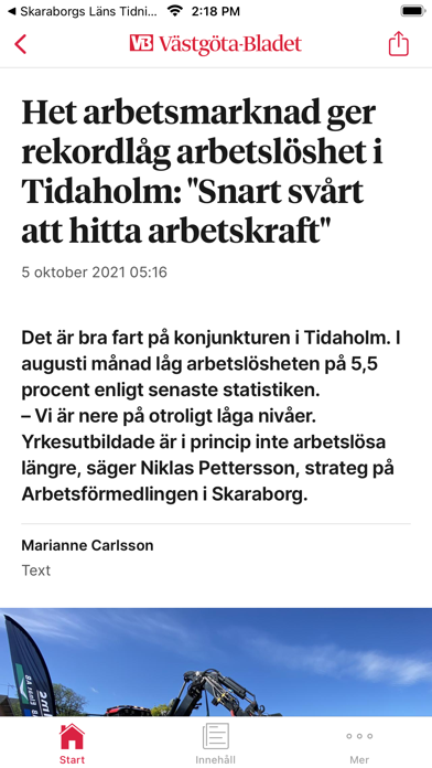 Västgöta-Bladet Nyhetsapp screenshot 2