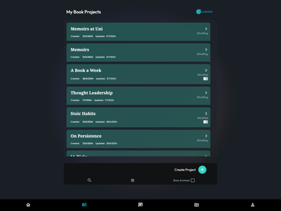 WABABAI Book Writing Studio screenshot 3