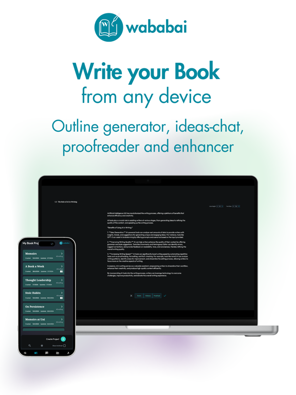 WABABAI Book Writing Studio screenshot 10