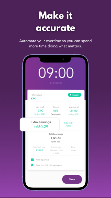 wac - shift & earnings tracker screenshot 6
