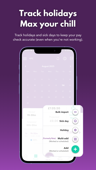 wac - shift & earnings tracker screenshot 7