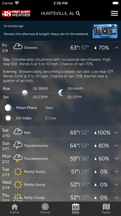 WAFF 48 First Alert Weather screenshot 2