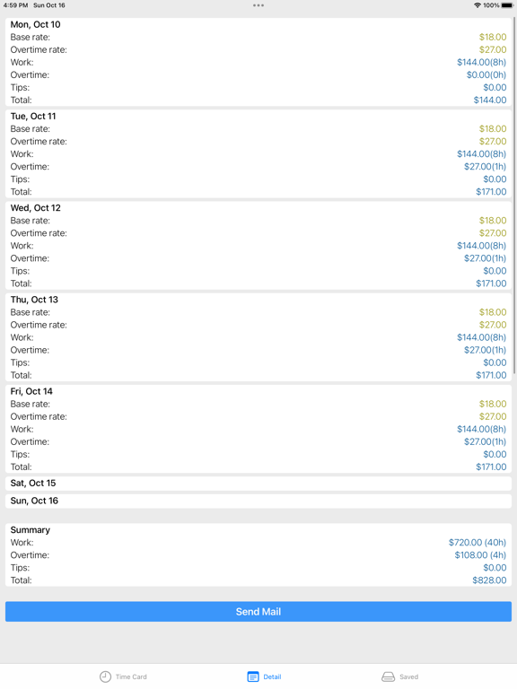 Wage Calculator- Hours Tracker screenshot 5