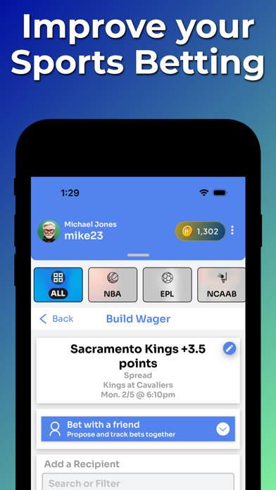 WagerLab - Place & Track Bets screenshot 1