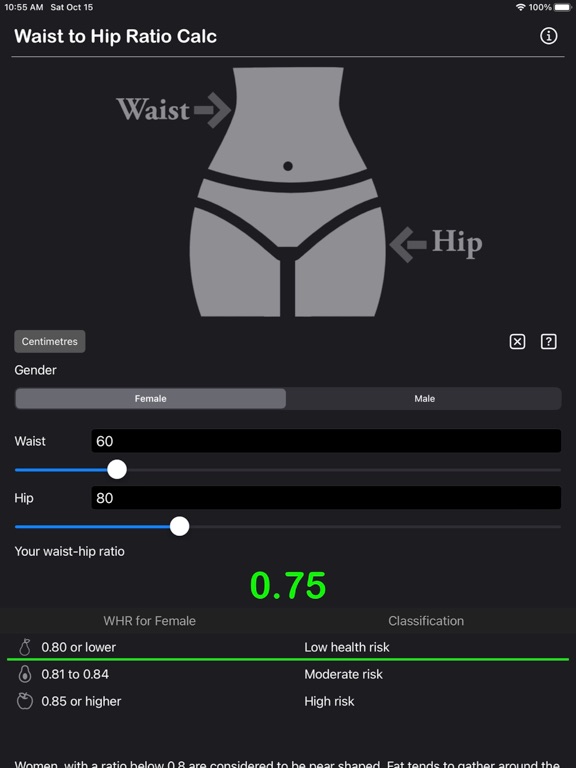 Waist to Hip Ratio Calc screenshot 10