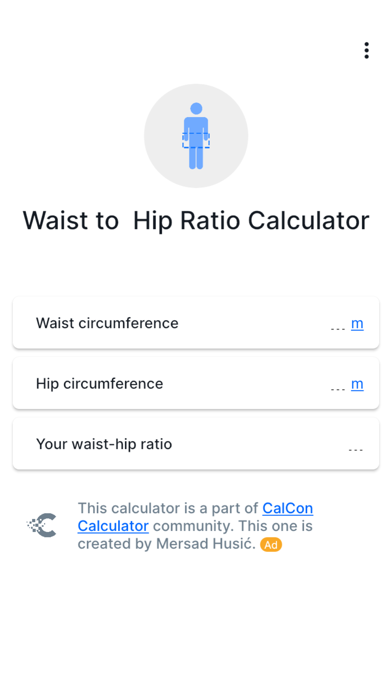 Waist to Hip Ratio - CalCon screenshot 3