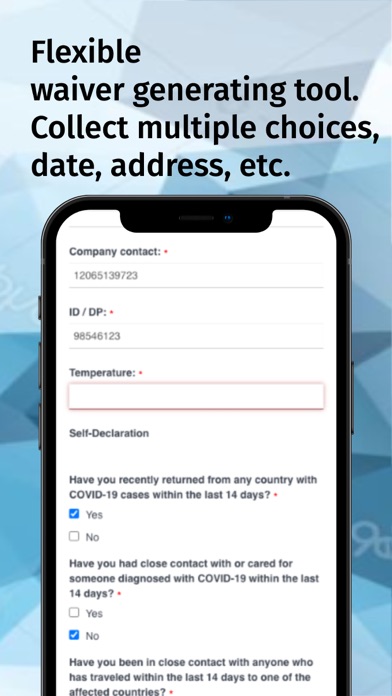 WaiverElectronic-Online Waiver screenshot 1