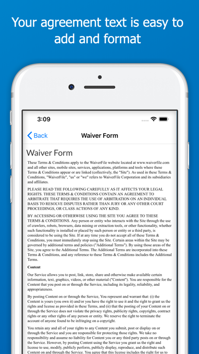 WaiverFile screenshot 2