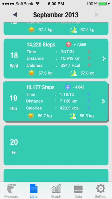 Walker - Pedometer Lite screenshot 2