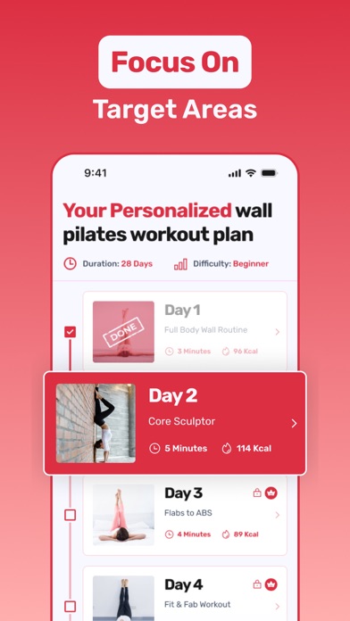 Wall Pilates: 28 Day Challenge screenshot 1