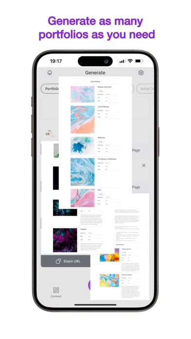 Wall Portfolio for Artist screenshot 1