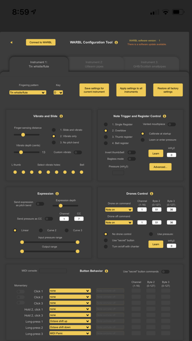 WARBL Configuration Tool screenshot 1