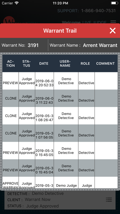 WarrantNow screenshot 1