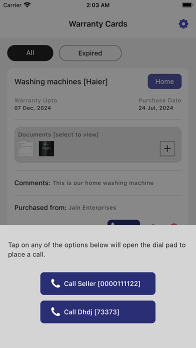 Warranty Book screenshot 4