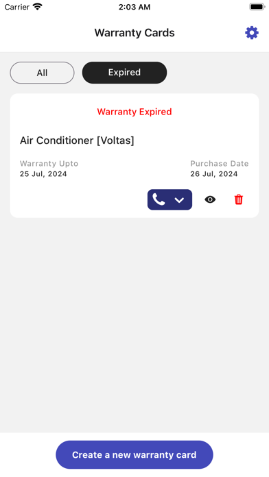 Warranty Book screenshot 3
