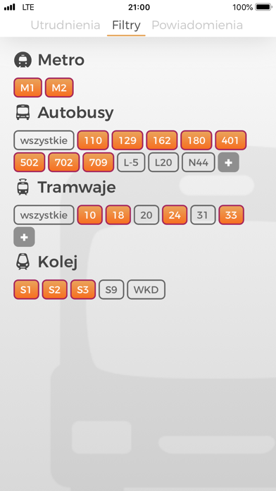 Warsaw Public Transport Alerts screenshot 2