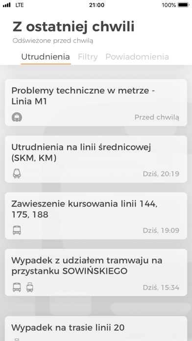 Warsaw Public Transport Alerts screenshot 4