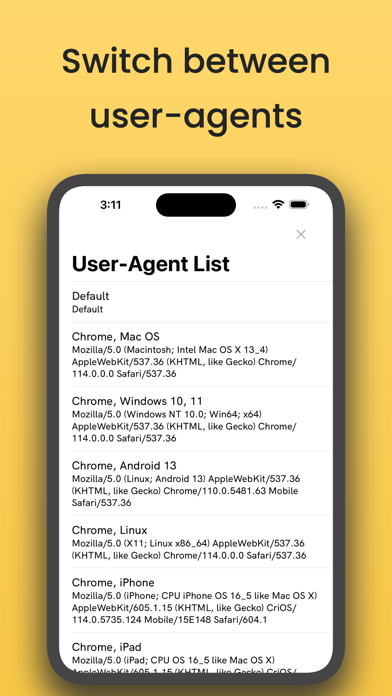WAS: User-Agent Switcher screenshot 3