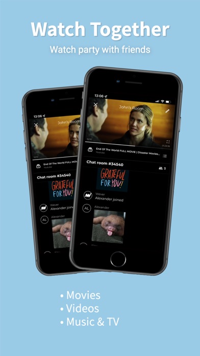 Watch movies together: WEVER screenshot 1