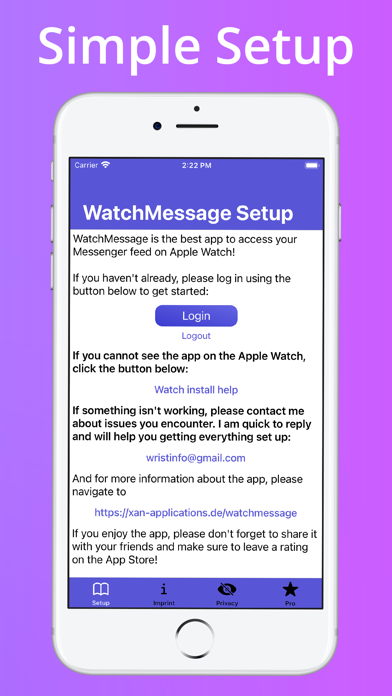 WatchMessage for Messenger screenshot 2
