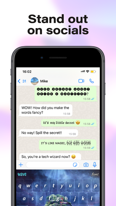 Wave AI Keyboard - Fonts&Skins screenshot 4