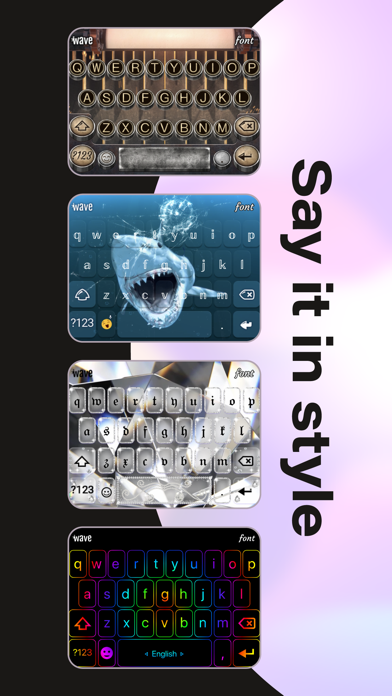 Wave AI Keyboard - Fonts&Skins screenshot 5