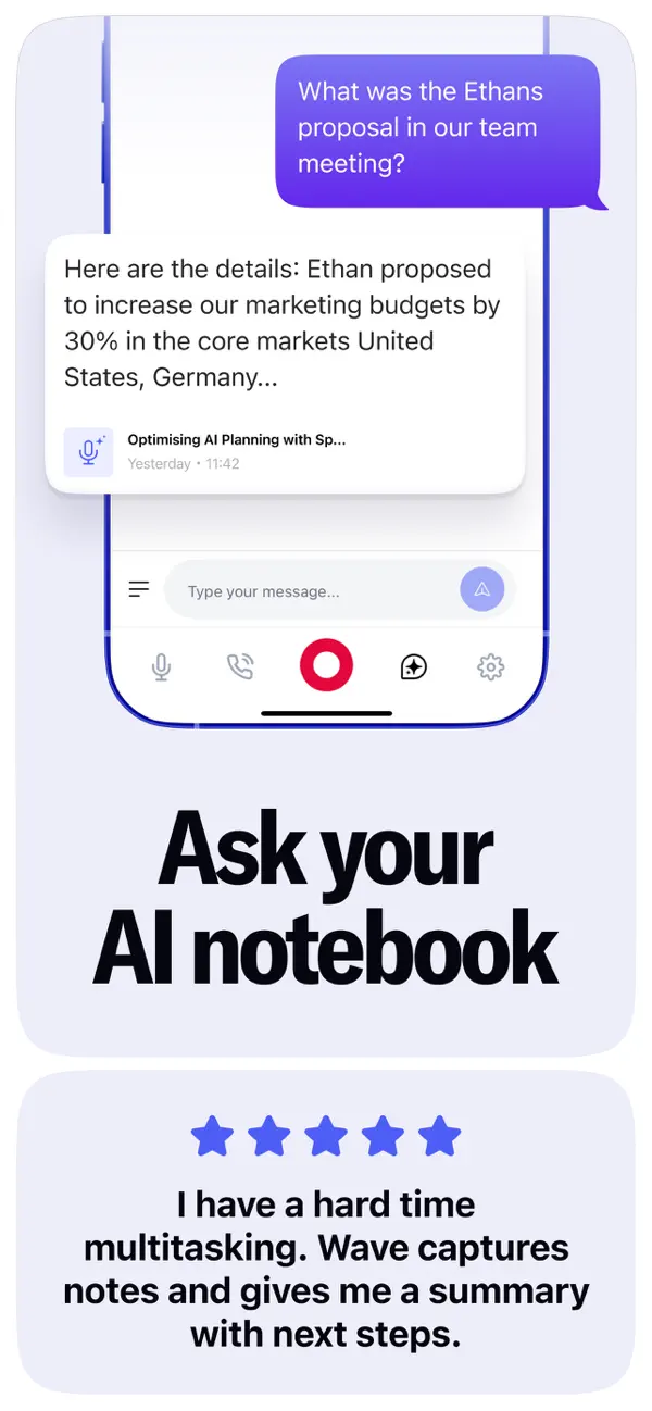 Wave AI Note Taker & Recorder screenshot 4