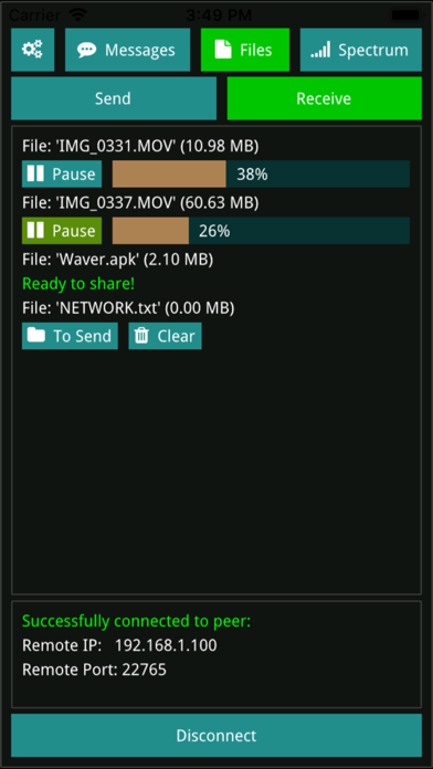 Waver: Data Over Sound screenshot 2
