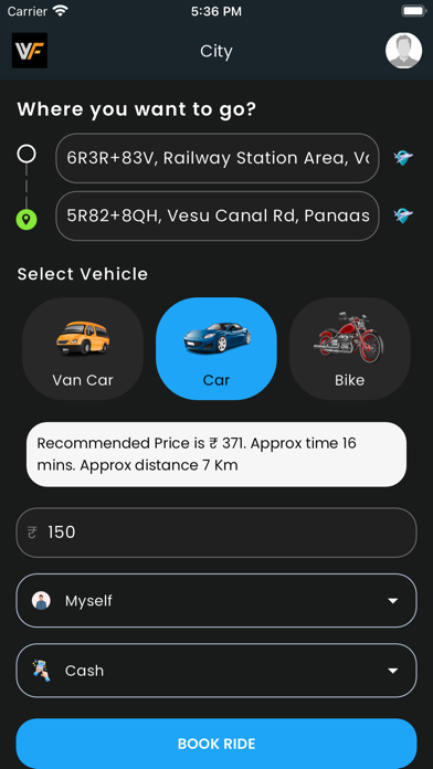 WayFinder - Affordable Rides screenshot 7