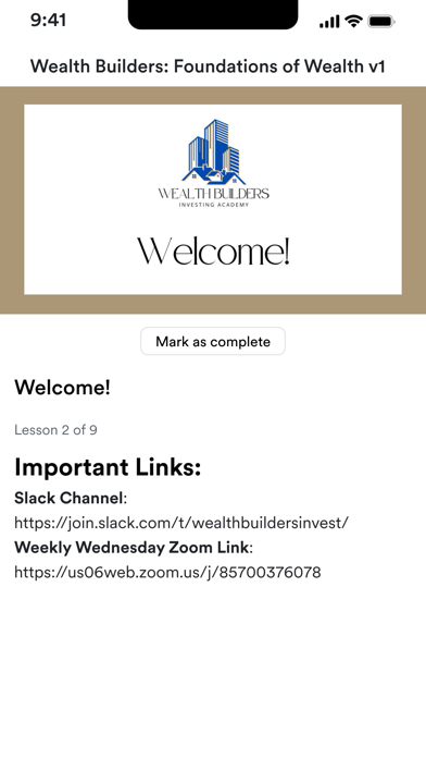 Wealth Builders Community App screenshot 1