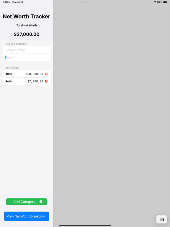 WealthWorth: Net Worth Tracker screenshot 1