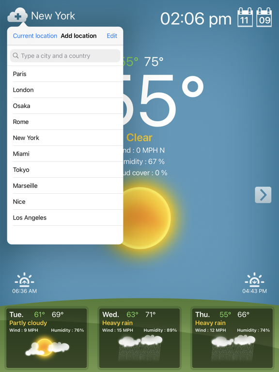 Weather for iPad! screenshot 2